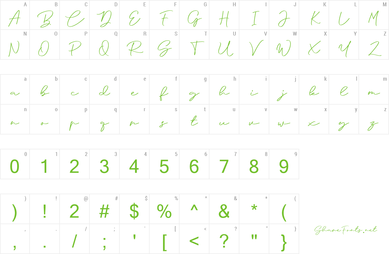 Font Anjel Script preview